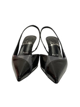 Γόβες Christian Louboutin Posticha 80 Slingback Μαύρο Λουστρίνι PVC - Μέγεθος 37.5