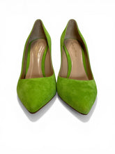 Gianvito Rossi Gianvito 105 Lime Green Suede Pumps Pointed Toe Stiletto - Size 40