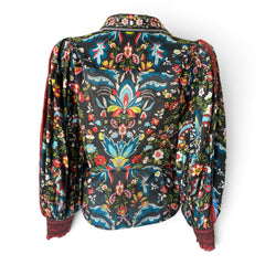 Alice + Olivia April Embroidered Floral Blouse – Multicolor – XS