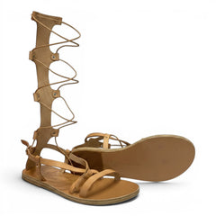 Ancient Greek Sandals Sofia High Lace-Up Sandals – Neutral – Size 39