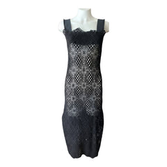 Ancient Kallos Crochet Dress – Black – Size S