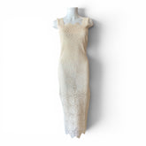 Ancient Kallos Crochet Dress – Beige – Size S