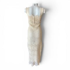 Ancient Kallos Crochet Dress – Beige – Size S