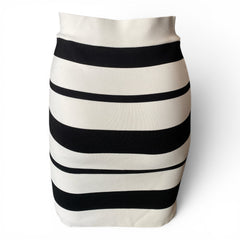 BCBG Max Azria Stripe Mini Skirt – Black & White