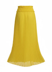 Balmain Pleated Yellow Skirt | Vibrant Parisian Chic – Size 36