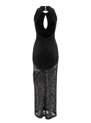 Be You by Ivonne Black Textured Maxi Dress – Size S/M