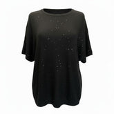 Brunello Cucinelli Sparkling Knit Top – Black – No Size Tag