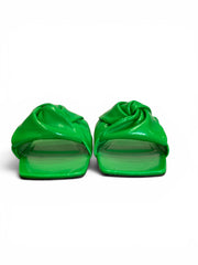 By Far Lima Knotted Leather Sandals – Green – Size 40