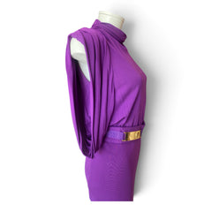 Cavalli Class Purple Belted Dress – Size 6