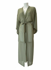 Celia Kritharioti 5226 Green Kimono with Belt – Size 40
