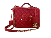 Chanel Caviar CC Filigree Vanity Bag - Top Handle Crossbody