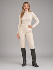 Chanel Black Leather Knee-High Boots with Block Heel – Size 40