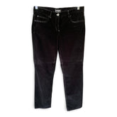Chanel Velvet Pants with Tweed Pockets – Black – Size 42 – Brand New With Tags