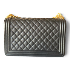 Chanel Boy Quilted Leather Flap Shoulder Bag – Black – With Dust Bag & Receipt