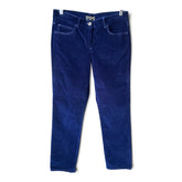 Chanel Velvet Pants with Tweed Pockets – Dark Blue – Size 42 – Brand New With Tags