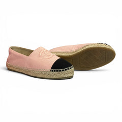 Chanel Pink Denim CC Espadrilles – Size 38