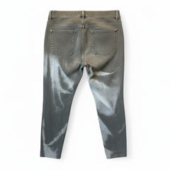 Chanel Metallic-Coated Jeans – Grey – Size 40