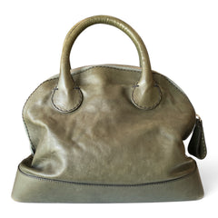 Chloé Vintage Edith Large Leather Bowler Satchel – Dark Green