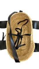 Chloé Raffia Bucket Bag Black Leather Trim Summer Designer Handbag