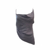 Christopher Esber Draped Asymmetric Silk Top Grey – Size 38