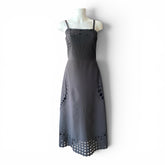 Cutcuutur Laser-Cut Maxi Dress – Black – Size S