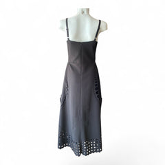 Cutcuutur Laser-Cut Maxi Dress – Black – Size S