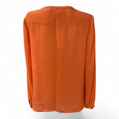 Diane von Furstenberg Silk Blouse – Coral – Size 10