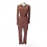 Diane von Furstenberg Geometric Print Belted Jumpsuit – Size 6