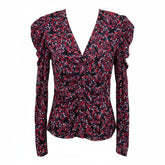 Diane von Furstenberg Printed Top & Skirt Set Blue Pink, Reversible (Top + Skirt M)