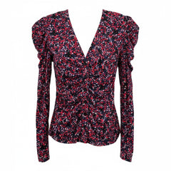 Diane von Furstenberg Printed Top & Skirt Set Blue Pink, Reversible (Top + Skirt M)