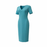 Diane von Furstenberg Turquoise Tailored Dress - Size 2