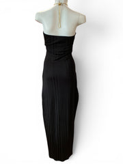 Daname Black Cutout Maxi Dress with Gold Hardware - Size 40