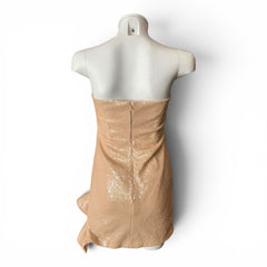 David Koma Sequin Strapless Mini Dress – Blush Pink