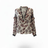 Dodo Bar Or Paisley Peasant Blouse – IT 42