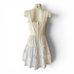 Dolce & Gabbana Crystal-Embellished Tiered Mini Dress – White – IT 42