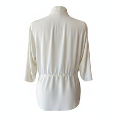 Emilia Wickstead Cream High-Neck Blouse – Size IT 48