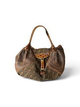 Fendi Spy Zucca Monogram Leather Shoulder Bag – Brown & Black