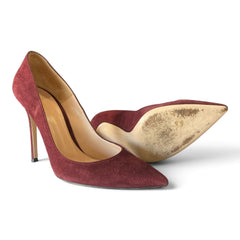 Gianvito Rossi Gianvito 105 Suede Pumps – Burgundy – Size 39