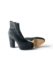 Gianvito Rossi Black Suede Platform Ankle Boots – Size 39