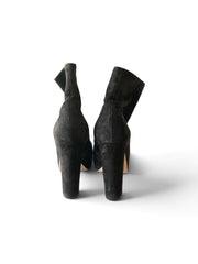 Gianvito Rossi Black Suede Platform Ankle Boots – Size 39