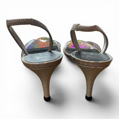 Giuseppe Zanotti Silver PVC Sandals – Size 40