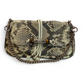 Gucci Python Bamboo Croisette Handbag
