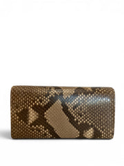 Gucci Python Continental Wallet with Crystal Interlocking G