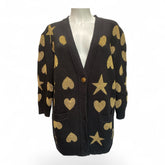 Gucci Metallic Heart & Star Intarsia Cardigan – No Size Tag