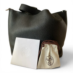Hermès Picotin Lock 22 Handbag – Noir Taurillon Clémence Leather – Palladium Hardware – Stamp U (2022)