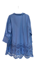 Valentino Garavani Floral Embroidered Mini Dress Blue - Size 44