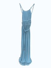 Jonathan Simkhai Light Blue Pleated Maxi Dress Draped Luxury, New with Tags - Size S