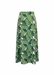 Karavan Tropical Leaf Print Skirt - Size Medium