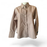 L’Amitié Multicolor Check Long-Sleeve Blouse – Small