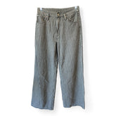 L’Amitié Striped Wide-Leg Jeans – Grey – Size Small